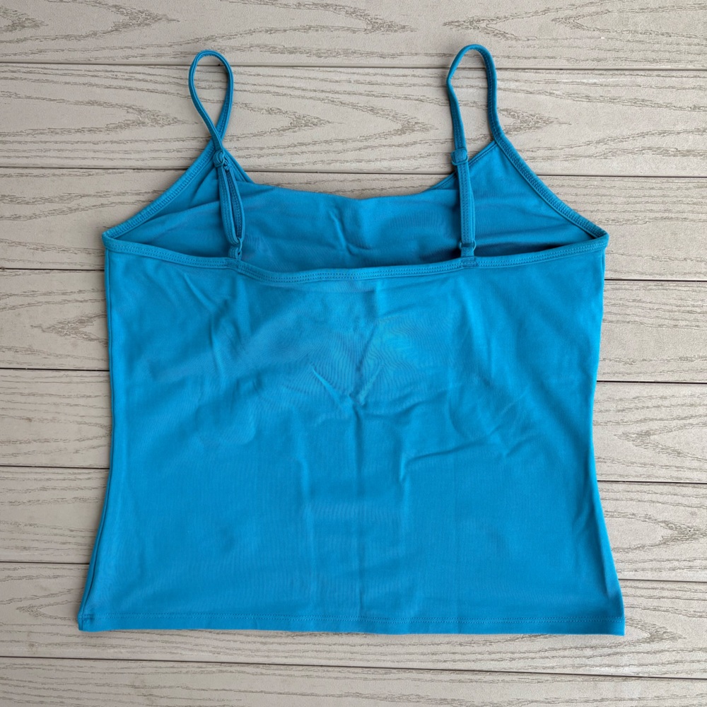 NY&Co Blue Shelf Bra Spaghetti Strap Tank Top - Picture 3 of 3